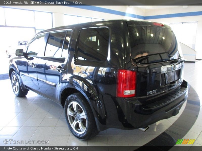 Crystal Black Pearl / Gray 2015 Honda Pilot SE 4WD