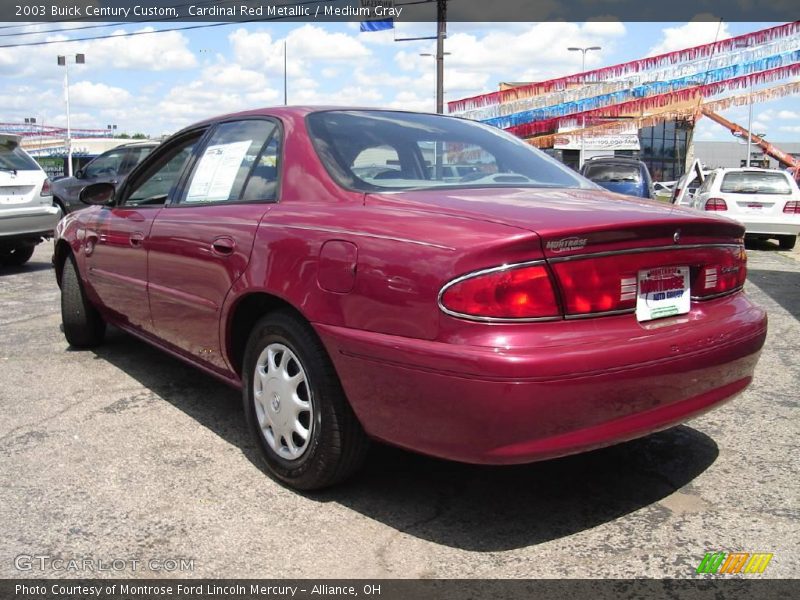 Cardinal Red Metallic / Medium Gray 2003 Buick Century Custom