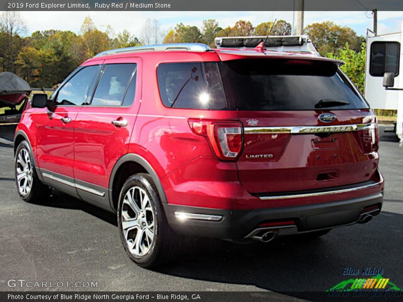 Ruby Red / Medium Stone 2019 Ford Explorer Limited