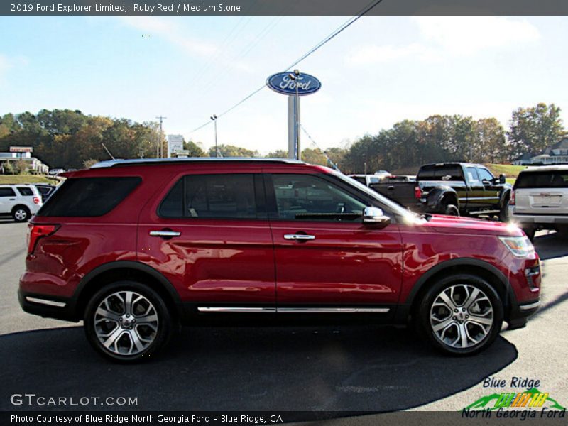 Ruby Red / Medium Stone 2019 Ford Explorer Limited