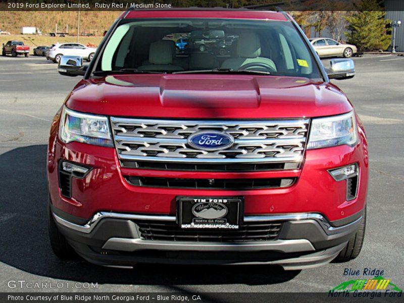 Ruby Red / Medium Stone 2019 Ford Explorer Limited