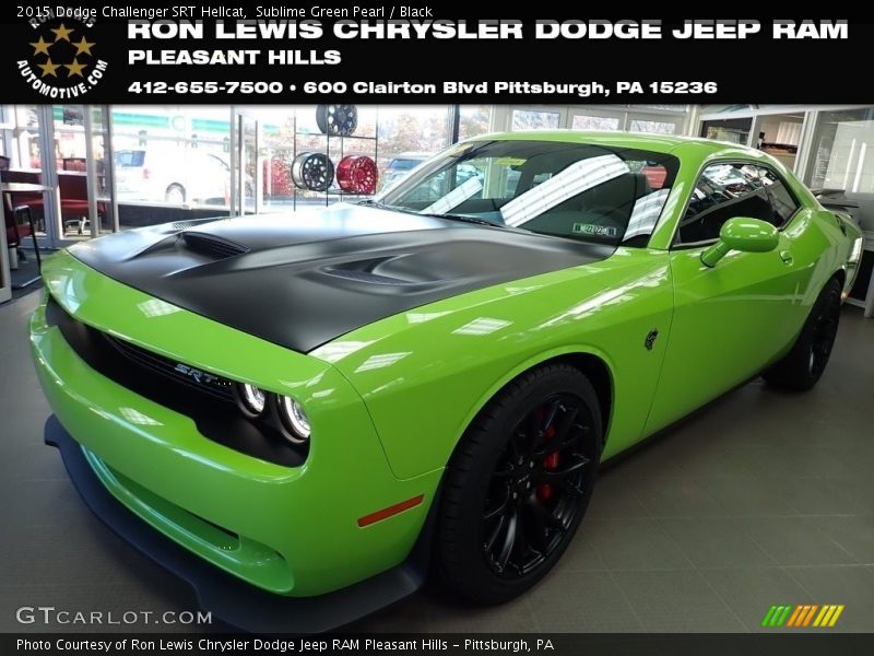 Sublime Green Pearl / Black 2015 Dodge Challenger SRT Hellcat