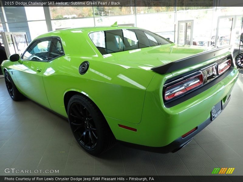Sublime Green Pearl / Black 2015 Dodge Challenger SRT Hellcat