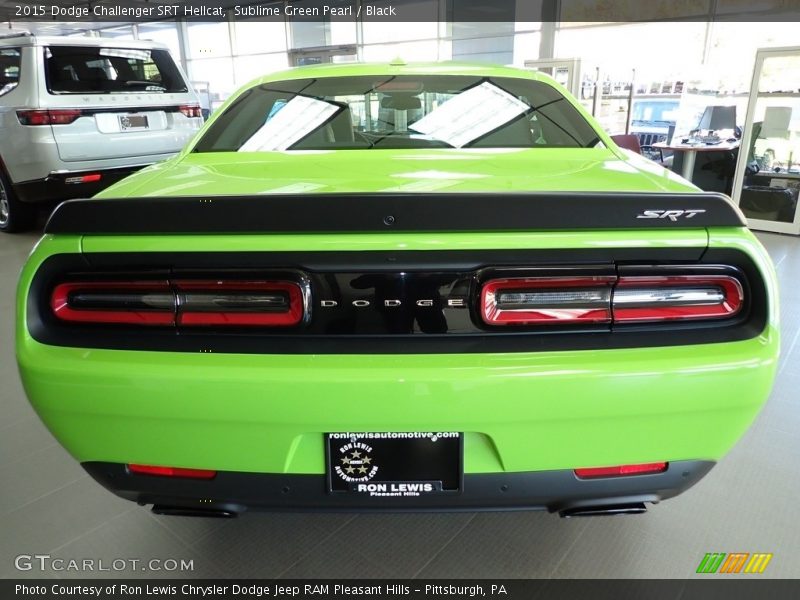 Sublime Green Pearl / Black 2015 Dodge Challenger SRT Hellcat