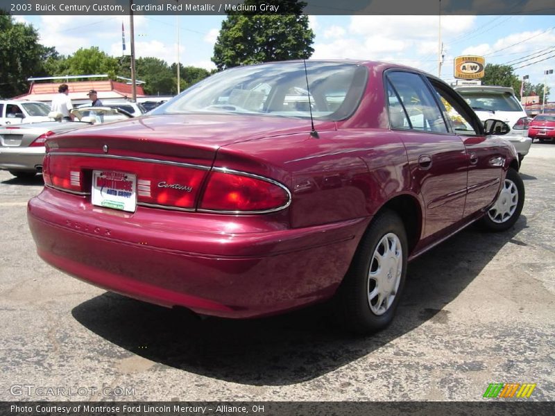 Cardinal Red Metallic / Medium Gray 2003 Buick Century Custom