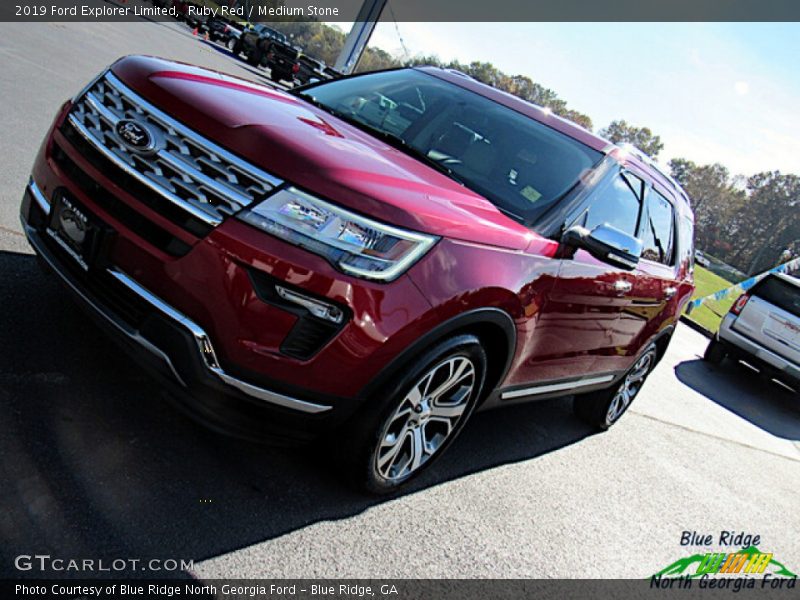 Ruby Red / Medium Stone 2019 Ford Explorer Limited