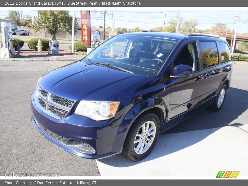 Blue Streak Pearl / Black/Light Graystone 2013 Dodge Grand Caravan SXT