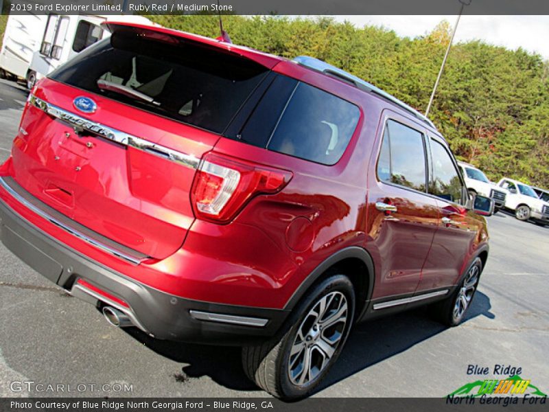 Ruby Red / Medium Stone 2019 Ford Explorer Limited