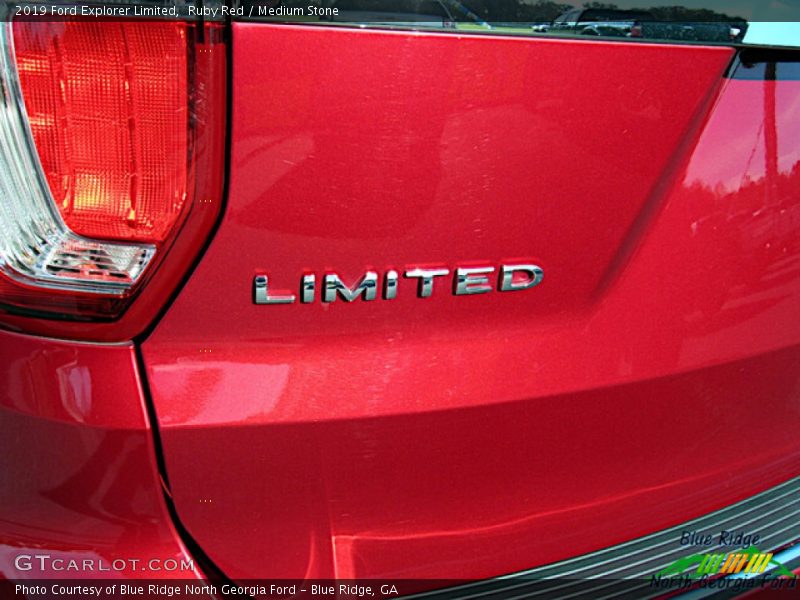 Ruby Red / Medium Stone 2019 Ford Explorer Limited