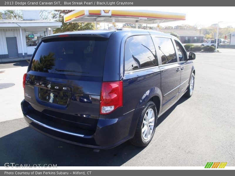 Blue Streak Pearl / Black/Light Graystone 2013 Dodge Grand Caravan SXT