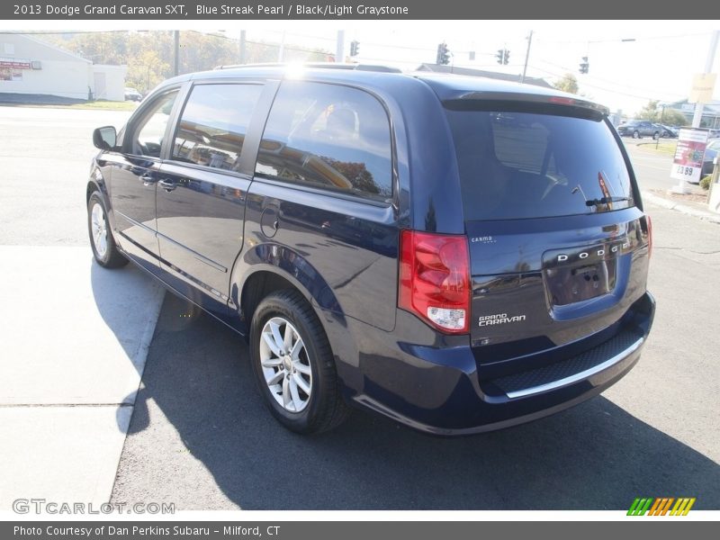 Blue Streak Pearl / Black/Light Graystone 2013 Dodge Grand Caravan SXT