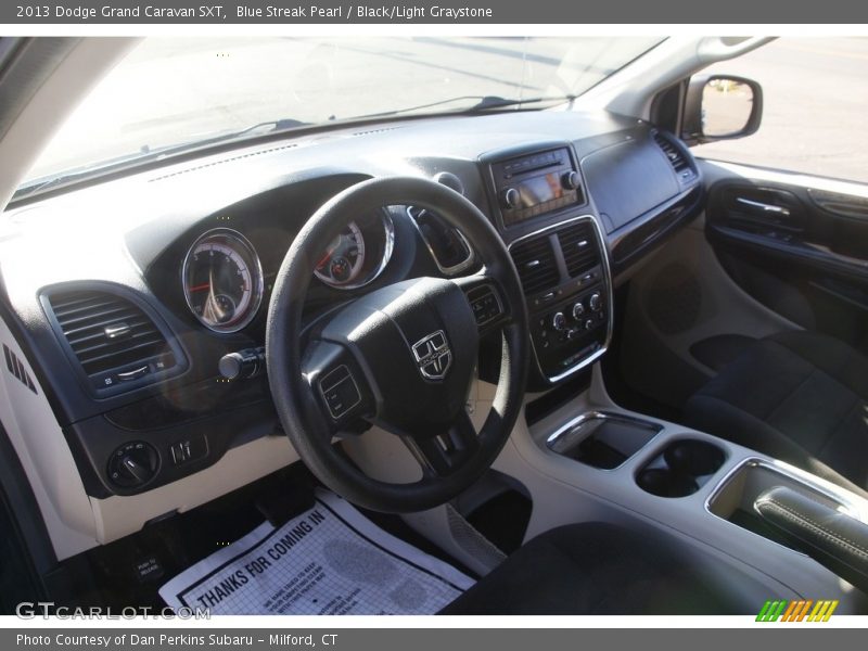 Blue Streak Pearl / Black/Light Graystone 2013 Dodge Grand Caravan SXT