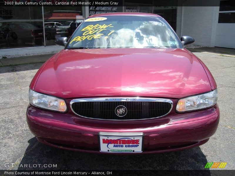 Cardinal Red Metallic / Medium Gray 2003 Buick Century Custom