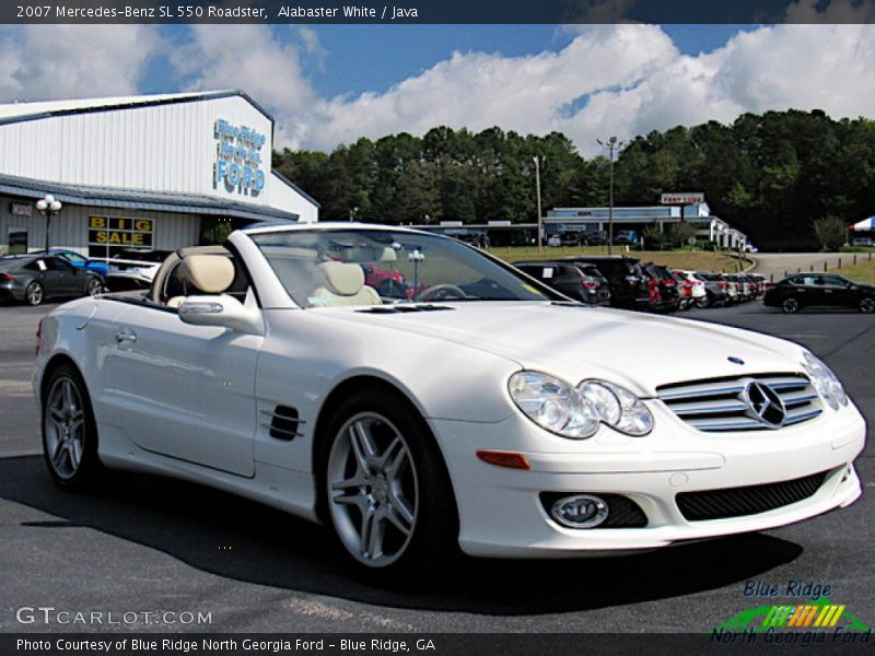 Alabaster White / Java 2007 Mercedes-Benz SL 550 Roadster