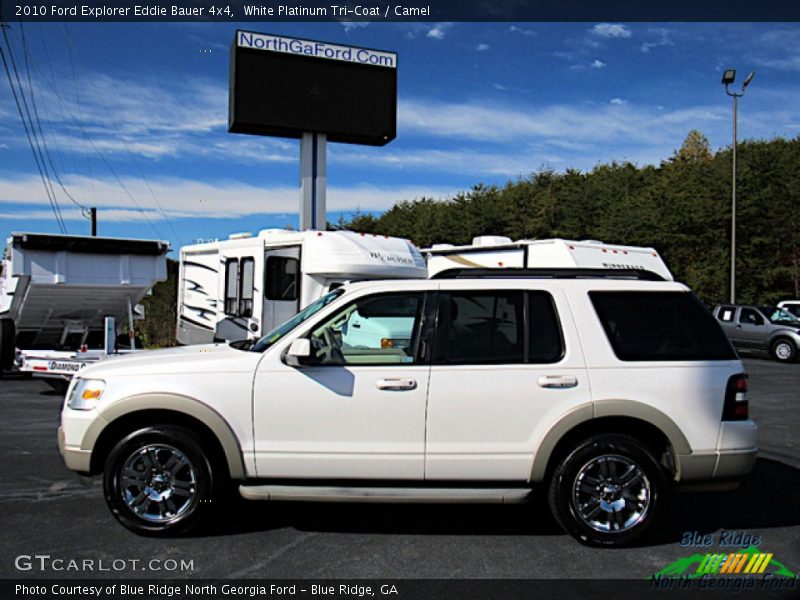 White Platinum Tri-Coat / Camel 2010 Ford Explorer Eddie Bauer 4x4