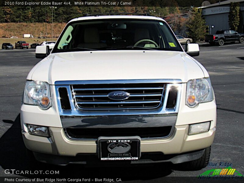 White Platinum Tri-Coat / Camel 2010 Ford Explorer Eddie Bauer 4x4