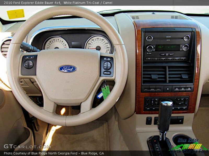 White Platinum Tri-Coat / Camel 2010 Ford Explorer Eddie Bauer 4x4