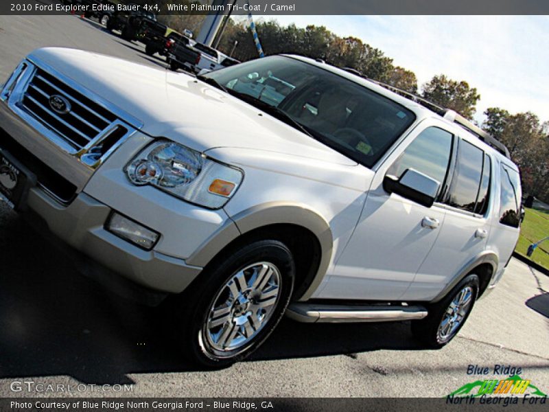 White Platinum Tri-Coat / Camel 2010 Ford Explorer Eddie Bauer 4x4