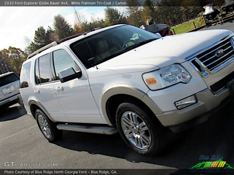 White Platinum Tri-Coat / Camel 2010 Ford Explorer Eddie Bauer 4x4