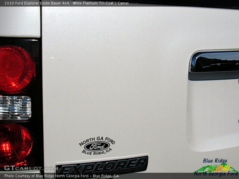 White Platinum Tri-Coat / Camel 2010 Ford Explorer Eddie Bauer 4x4
