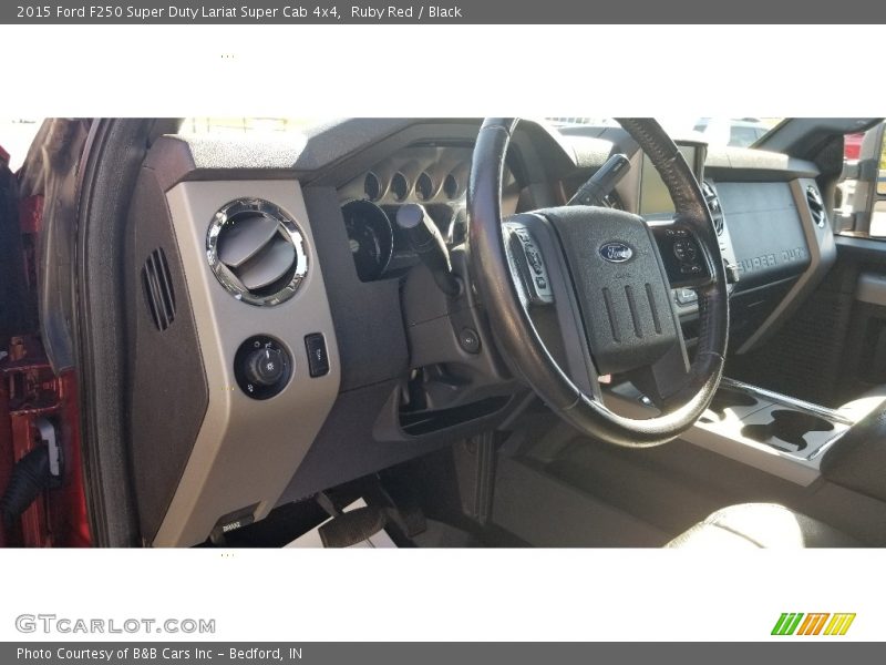Ruby Red / Black 2015 Ford F250 Super Duty Lariat Super Cab 4x4