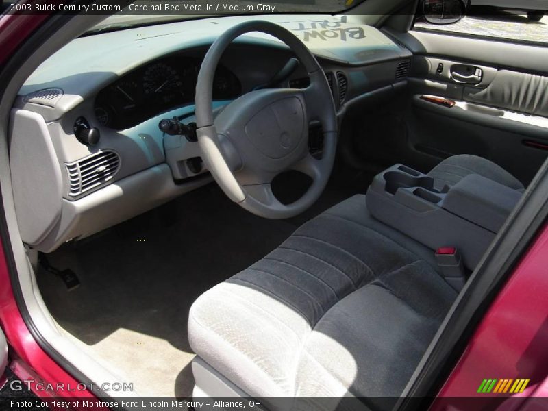 Cardinal Red Metallic / Medium Gray 2003 Buick Century Custom