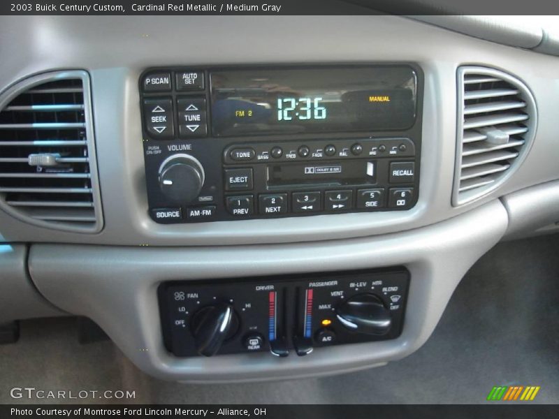 Cardinal Red Metallic / Medium Gray 2003 Buick Century Custom