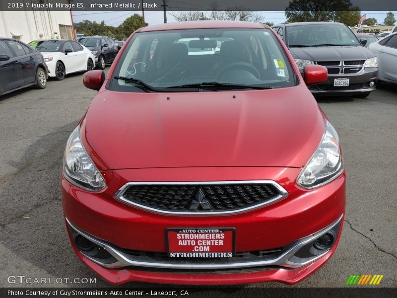 Infrared Metallic / Black 2019 Mitsubishi Mirage ES