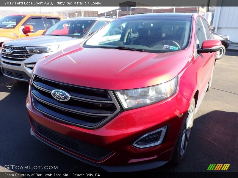 Ruby Red Metallic / Ebony 2017 Ford Edge Sport AWD