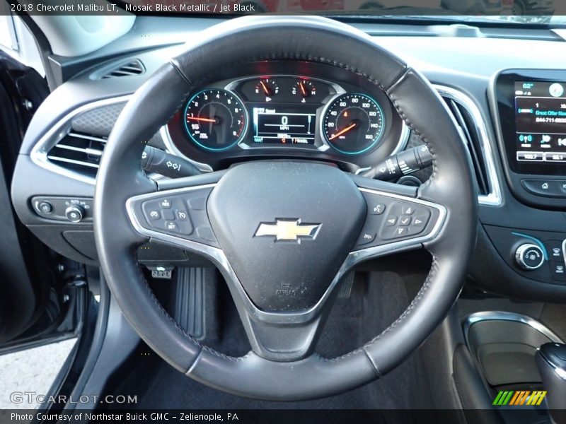 Mosaic Black Metallic / Jet Black 2018 Chevrolet Malibu LT