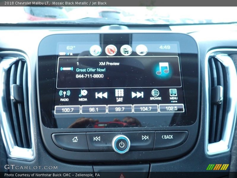Mosaic Black Metallic / Jet Black 2018 Chevrolet Malibu LT