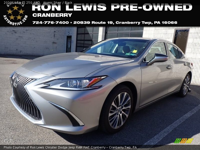 Atomic Silver / Black 2021 Lexus ES 250 AWD