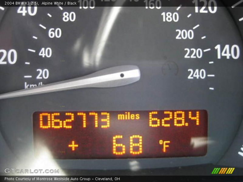 Alpine White / Black 2004 BMW X3 2.5i
