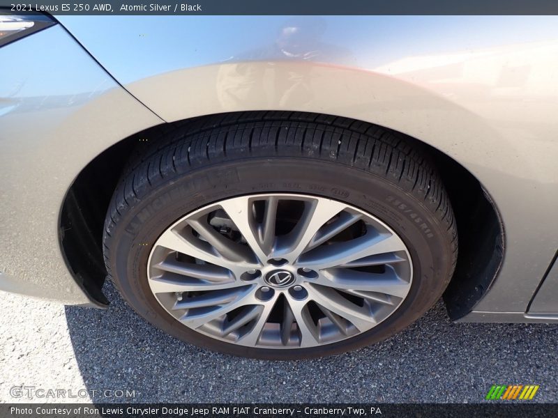 Atomic Silver / Black 2021 Lexus ES 250 AWD
