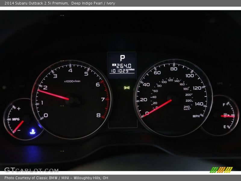 Deep Indigo Pearl / Ivory 2014 Subaru Outback 2.5i Premium