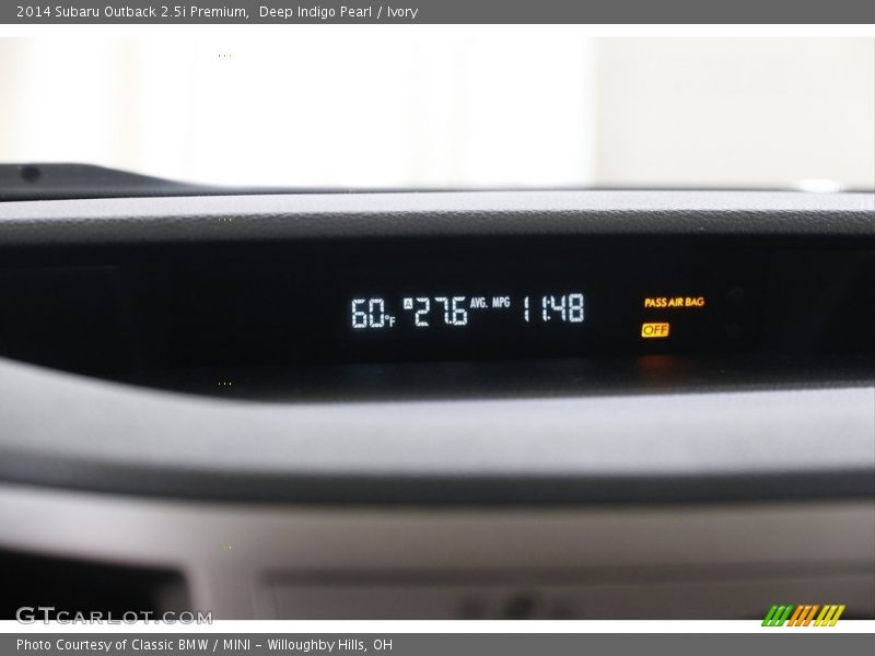 Deep Indigo Pearl / Ivory 2014 Subaru Outback 2.5i Premium