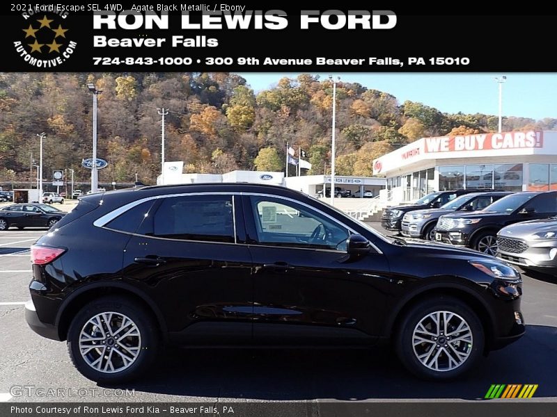 Agate Black Metallic / Ebony 2021 Ford Escape SEL 4WD