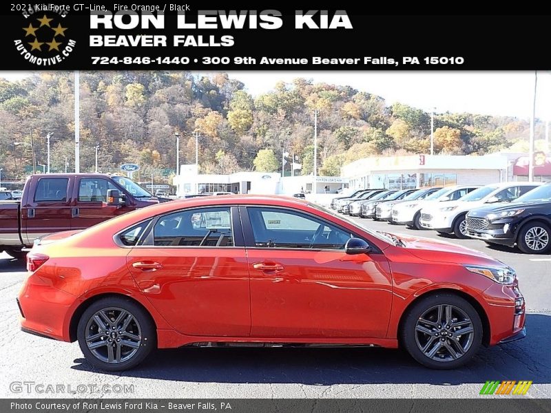 Fire Orange / Black 2021 Kia Forte GT-Line