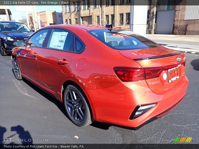 Fire Orange / Black 2021 Kia Forte GT-Line