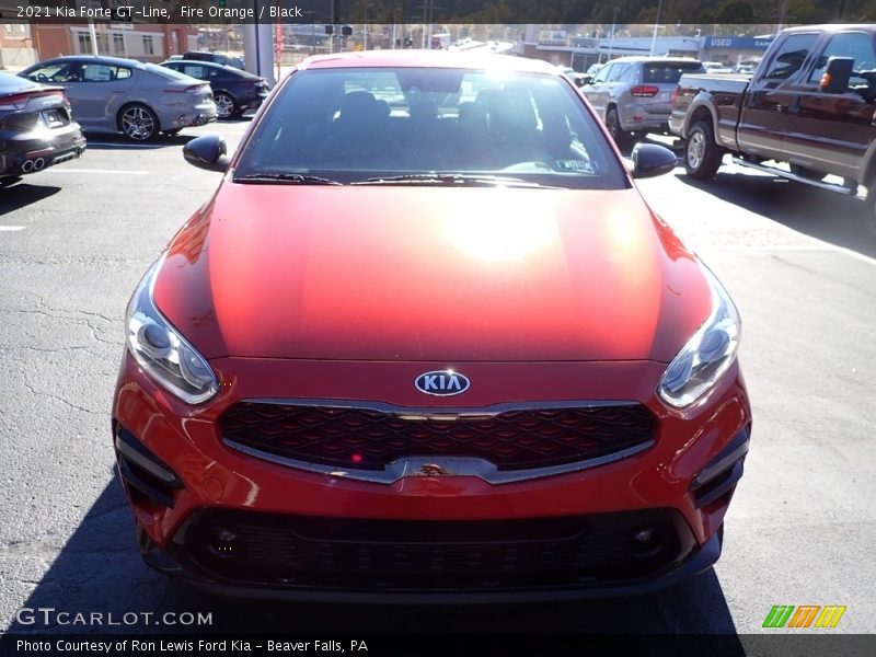 Fire Orange / Black 2021 Kia Forte GT-Line