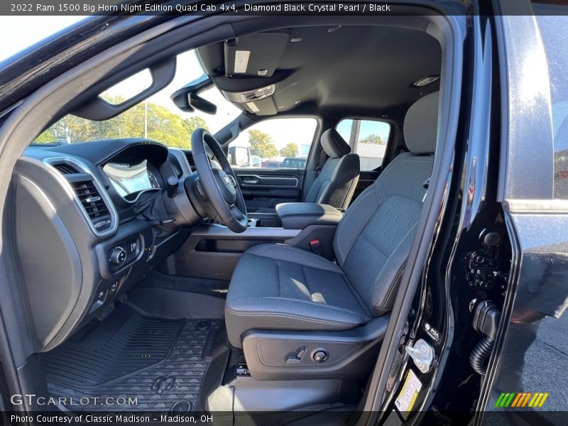 Front Seat of 2022 1500 Big Horn Night Edition Quad Cab 4x4