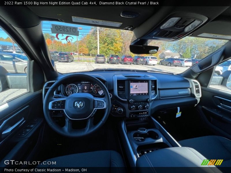 Diamond Black Crystal Pearl / Black 2022 Ram 1500 Big Horn Night Edition Quad Cab 4x4