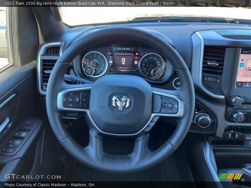 Diamond Black Crystal Pearl / Black 2022 Ram 1500 Big Horn Night Edition Quad Cab 4x4