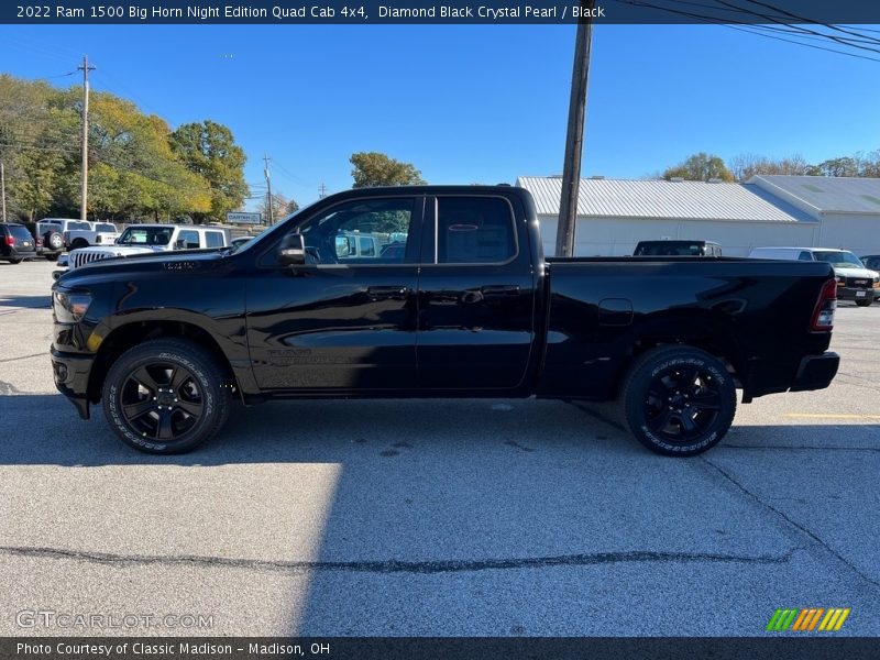 Diamond Black Crystal Pearl / Black 2022 Ram 1500 Big Horn Night Edition Quad Cab 4x4