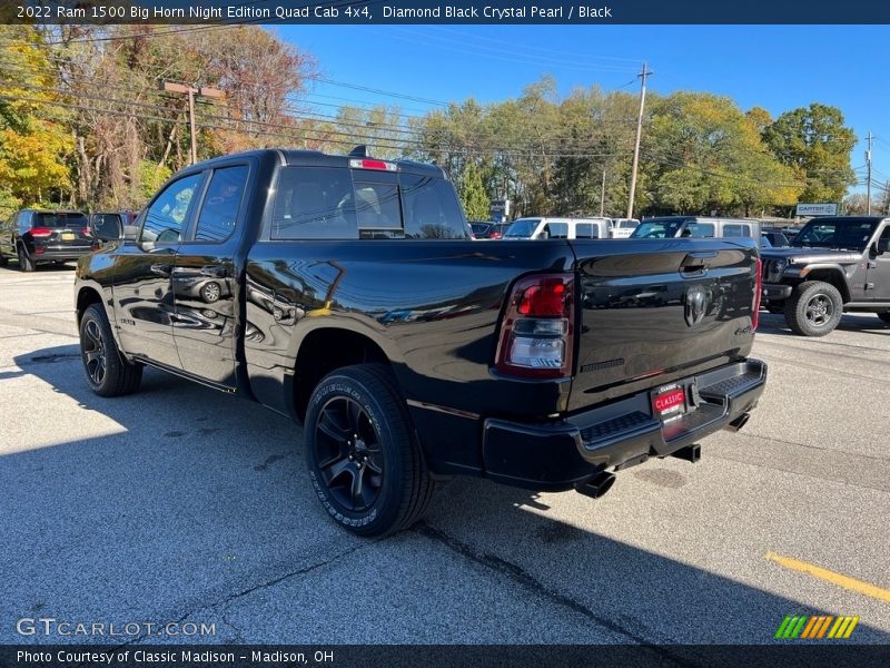 Diamond Black Crystal Pearl / Black 2022 Ram 1500 Big Horn Night Edition Quad Cab 4x4
