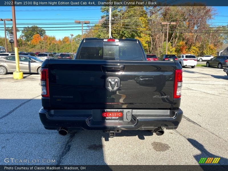Diamond Black Crystal Pearl / Black 2022 Ram 1500 Big Horn Night Edition Quad Cab 4x4