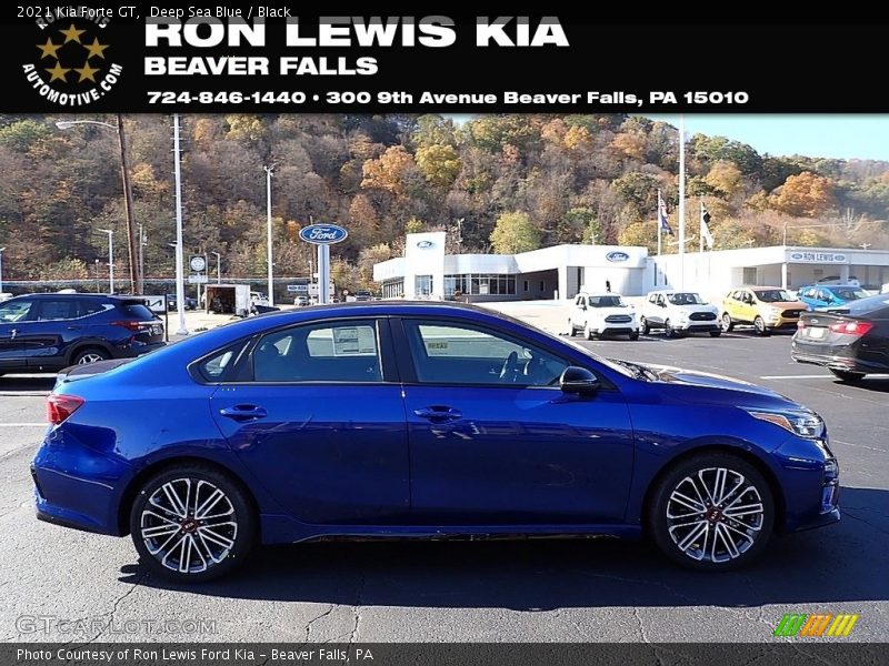 Deep Sea Blue / Black 2021 Kia Forte GT