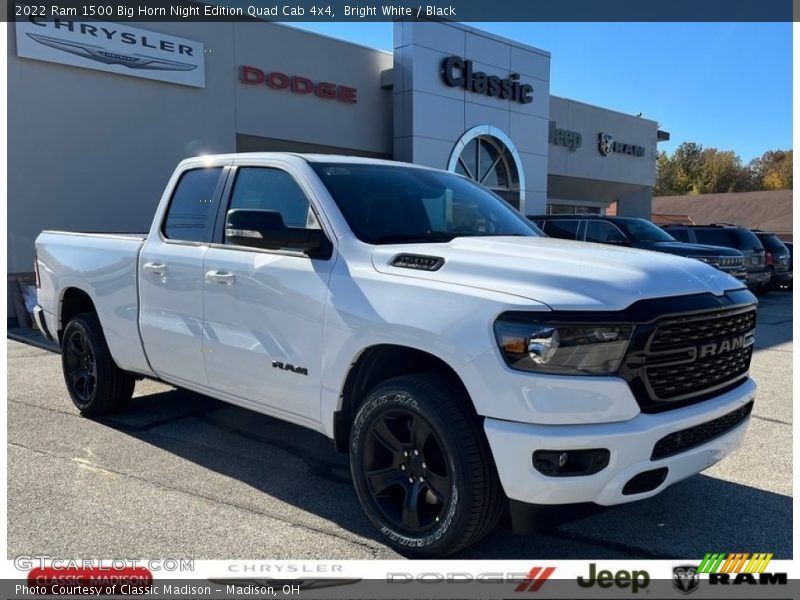 Bright White / Black 2022 Ram 1500 Big Horn Night Edition Quad Cab 4x4