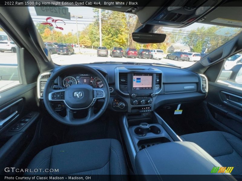 Bright White / Black 2022 Ram 1500 Big Horn Night Edition Quad Cab 4x4