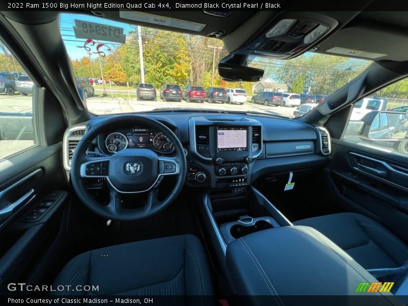 Diamond Black Crystal Pearl / Black 2022 Ram 1500 Big Horn Night Edition Quad Cab 4x4